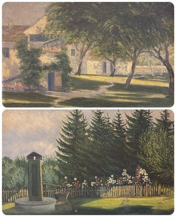 European School (XX), signed Papst - Pair of garden