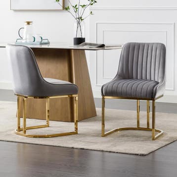 chairus Eetkamerstoelen, set van 2, fluweel, keukenstoelen v, Verzenden, Zo goed als nieuw