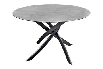 Ronde eettafel ALPINE 120cm antraciet keramiek zwart metalen, Huis en Inrichting, Tafels | Eettafels, Ophalen of Verzenden, Nieuw