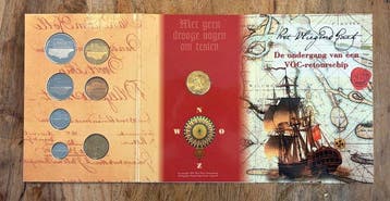 Nederland. Muntset met authentieke Gouden Dukaat uit, Postzegels en Munten