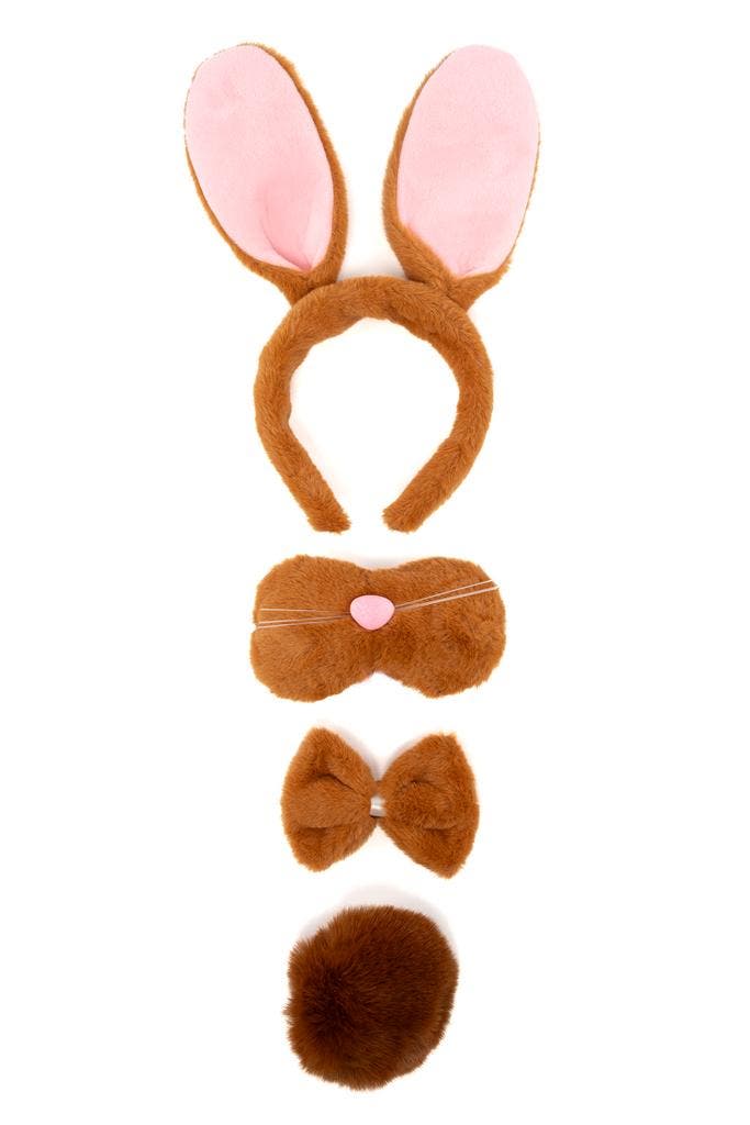 Konijn Haarband Oren Staart Diadeem Set Bruin Oortjes Haas P, Kleding | Dames, Carnavalskleding en Feestkleding, Accessoires, Nieuw