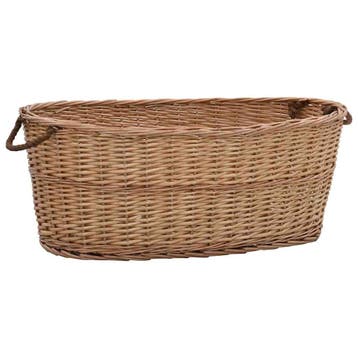 vidaXL Houtmand met handvatten 88x57x34 cm natuurlijk, Verzenden, Nieuw