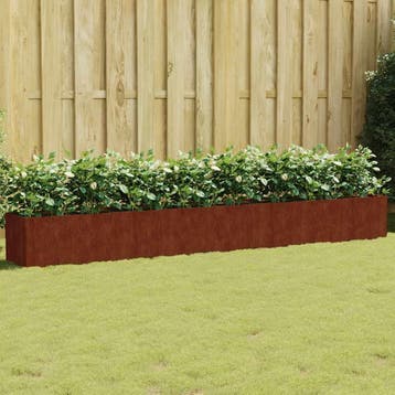 vidaXL Plantenbak verhoogd 360x40x40 cm cortenstaal, Verzenden, Minder dan 60 cm, Nieuw, Metaal