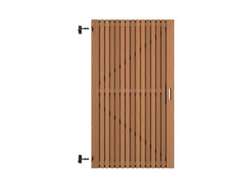Poortdeur Thermowood Ayous Rhombus Verticaal 100 x 180 cm, Nieuw
