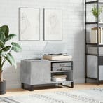 vidaXL Platenkast 85x38x48 cm bewerkt hout betongrijs, Verzenden, Nieuw