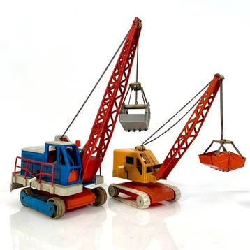 Gama - Speelgoed Gama Demag dragline kraan Vintage Toys -