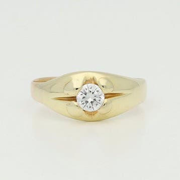 Ring - 14 karaat Geel goud Diamant (Natuurlijk), Nieuw