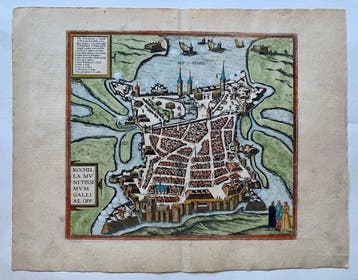 Frankrijk - La Rochelle; Georg Braun & Frans Hogenberg -, Nieuw