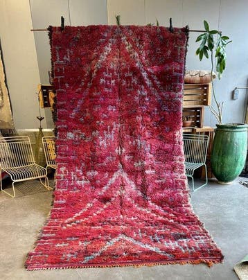 Marokkaans Beni MGuild Tapijt Vintage uit de jaren 1970 –, Nieuw