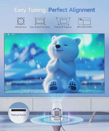 Magcubic HY300 Pro+ Mini Projector: 8K Ondersteuning, Androi, Verzenden, Nieuw