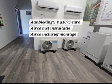 Airco monteur/installatie,split Airco unit inclusief montage, Afstandsbediening, Nieuw, 3 snelheden of meer, 100 m³ of groter