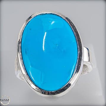 Turkoois ring – Stralend blauw in tijdloze elegantie, 60,45