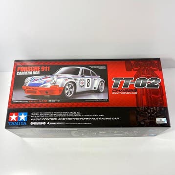 Tamiya 1:10 - Modelbouwdoos - Porsche 911 Carrera RSR TT-02, Hobby en Vrije tijd, Nieuw