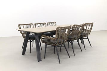 Jasmine natural/Garden Impressions Nevada 240x100 cm., Verzenden, Nieuw, Wicker, Tuinset
