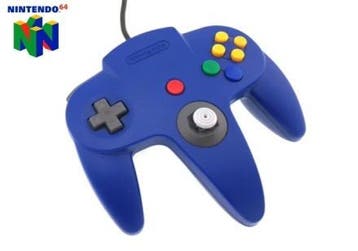 Mario64.nl: Nintendo 64 Controller Blue Lelijk Eendje iDEAL!, Ophalen of Verzenden, Gebruikt