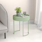 Bijzettafel Rill rond 46x40 cm mintgroen [en.casa], Huis en Inrichting, Tafels | Bijzettafels, Verzenden, Nieuw