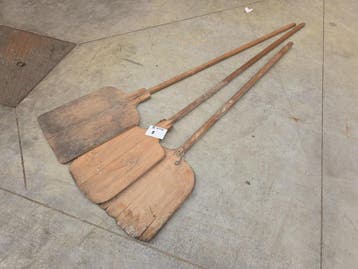 (3x) houten oven spade, Nieuw in verpakking