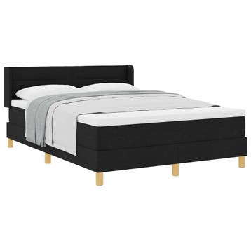 vidaXL Boxspringbed met matras met hoofdeinde Zwart 200 x, Verzenden, Nieuw, Zwart, Stof