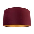 Velours lampenkap rood 50/50/25 met gouden binnenkant, Huis en Inrichting, Lampen | Lampenkappen, Verzenden, Nieuw, Rood, Classic-antique