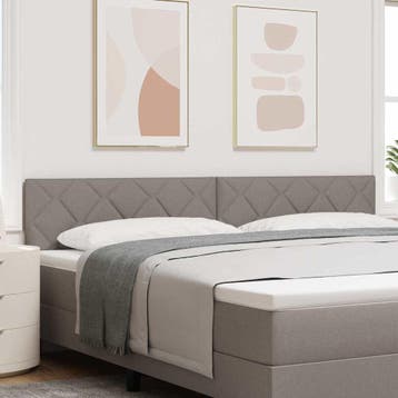 vidaXL Hoofdbord Taupe Stof, Verzenden, Nieuw, Stof