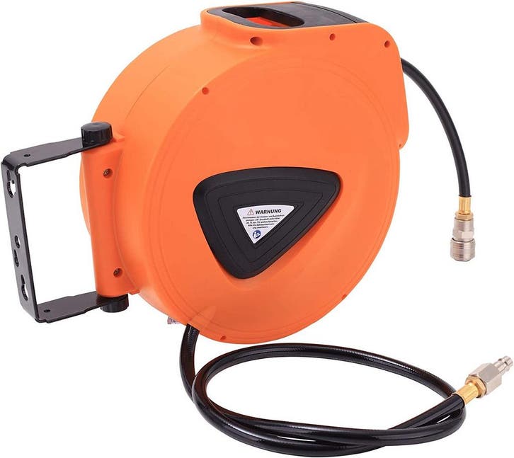 Persluchtslanghaspel - automatische oproller, 20 m, Tuin en Terras, Tuinslangen, Nieuw, Verzenden