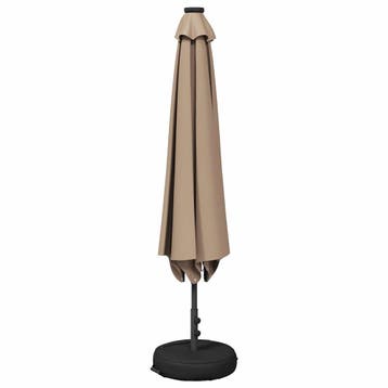 vidaXL Tuinparasol met LED-lampen en voet 2,3 x 2,3 m, Verzenden, Nieuw, 2 tot 3 meter
