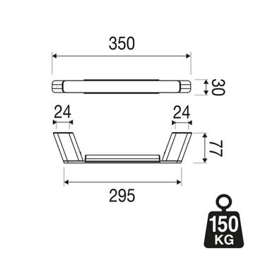Badgreep Geesa Shift 30 cm Zwart, Ophalen of Verzenden, Nieuw