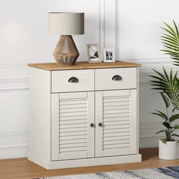 vidaXL Dressoir met lades VIGO 78x40x75 cm massief, Huis en Inrichting, Kasten | Dressoirs, Verzenden, Nieuw, 50 tot 100 cm, Grenenhout