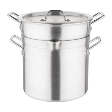 Vogue aluminium pan met au bain marie inzet 10L, Verzenden, Nieuw