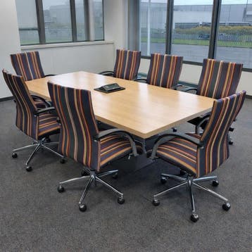 Ahrend 350 vergaderstoel lage rug - gestreepte stof, Ophalen of Verzenden, Nieuw