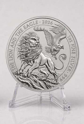 Verenigd Koninkrijk. 2 Pounds 2026 – Lion and Eagle Ag999 1, Postzegels en Munten