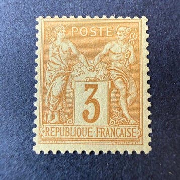 Frankrijk - Yvert 86 Sage 3c jaune in nieuwstaat ** zonder, Gestempeld