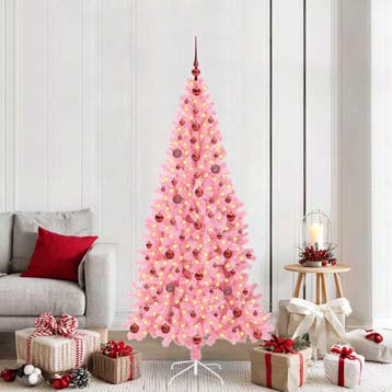 vidaXL Kerstboom Roze 210 cm PVC, Verzenden, Nieuw