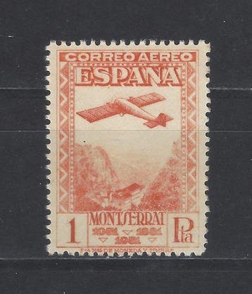 Spanje 1931 - Montserrat - kleurfout - Edifil Especializado, Gestempeld