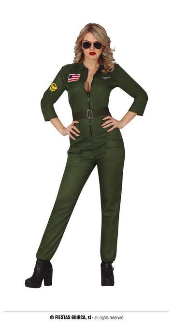 Top gun kostuum dames, Verzenden, Nieuw, Feestartikel
