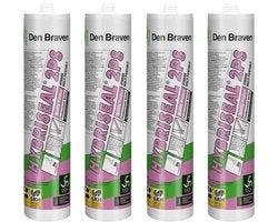Zwaluw Hybriseal 2PS - beglazingskit - wit - 4 x 290 ml, Verzenden, Nieuw