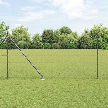 vidaXL zeshoekig gaasgek met palen 100 x 1 m PVC-Coated, Verzenden, Nieuw, IJzer