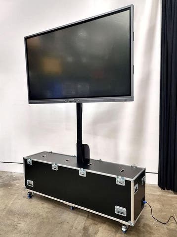 Flightcase 86 tot 100 inch scherm / display inclusief lift, Nieuw, Flightcase