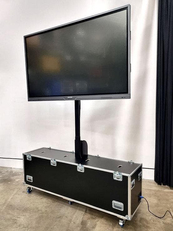 Flightcase 86 tot 100 inch scherm / display inclusief lift, Muziek en Instrumenten, Behuizingen en Koffers, Nieuw, Flightcase