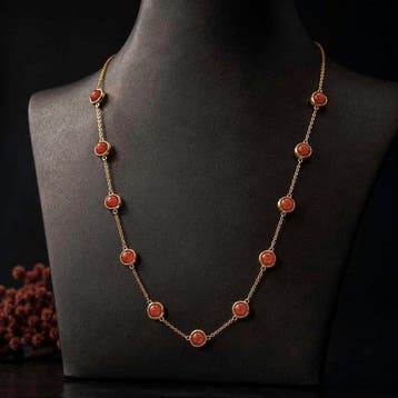 Zonder minimumprijs - Halsketting Zilver - Coral -, Nieuw