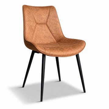 Silvia Deal 150cm mango Walnoot + 4x Houston cognac, Huis en Inrichting, Stoelen, Ophalen of Verzenden, Nieuw