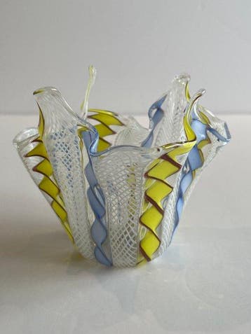 Miniature Fazzoletto Vase with Zanfirico and Aventurine –
