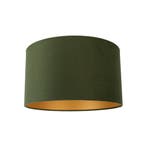 Velours lampenkap groen 35/35/20 met gouden binnenkant, Verzenden, Nieuw, Groen, Classic-antique