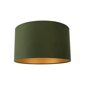 Velours lampenkap groen 35/35/20 met gouden binnenkant, Huis en Inrichting, Verzenden, Nieuw, Groen, Classic-antique