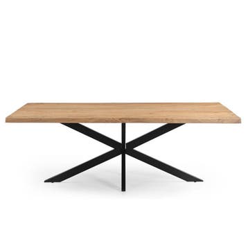 Live edge acacia boomstamtafels incl. spinpoot, 100 tot 150 cm, Ophalen of Verzenden, Vijf personen of meer, Rechthoekig