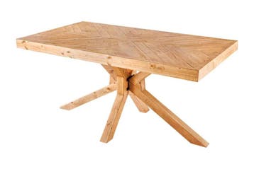 Massief houten eettafel MOSAIC 160 cm natuurlijk grenenhout, Ophalen of Verzenden, Nieuw