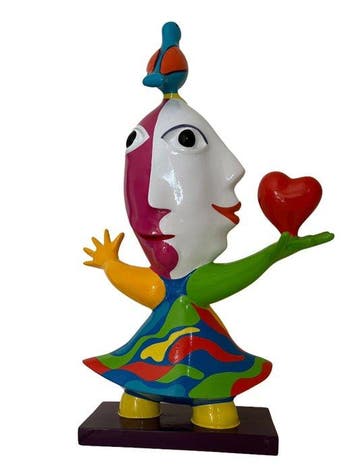 Ripollés (1932) - sculptuur, Chica feliz - 53 cm - Hars