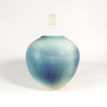 Vaas - Porselein - Japan - Yohen Blue Globular Vase (Zonder