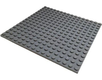 LEGO Plaat 16 x 16 - Donker Blauwgrijs - 91405, Verzenden, Zo goed als nieuw