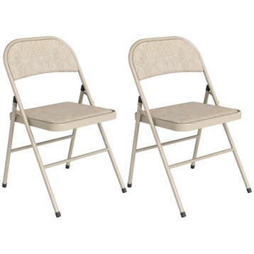 Set Van 2 Opklapstoelen, Draagbare Kantoorstoelen, Metalen P, Verzenden, Nieuw